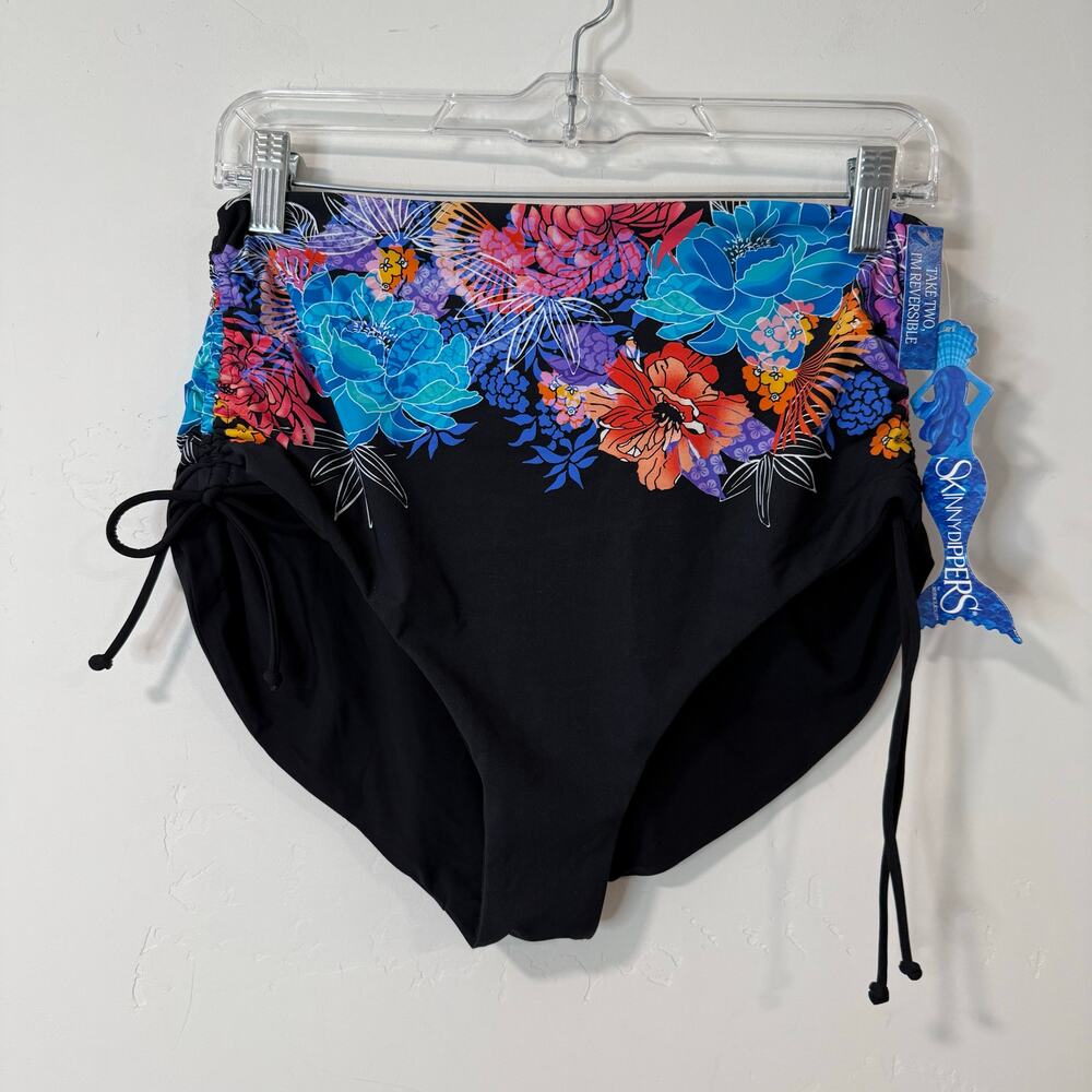 SkinnyDippers Miraclesuit Transformer Swimsuit Bottom Reversible Pukalani NEW XL